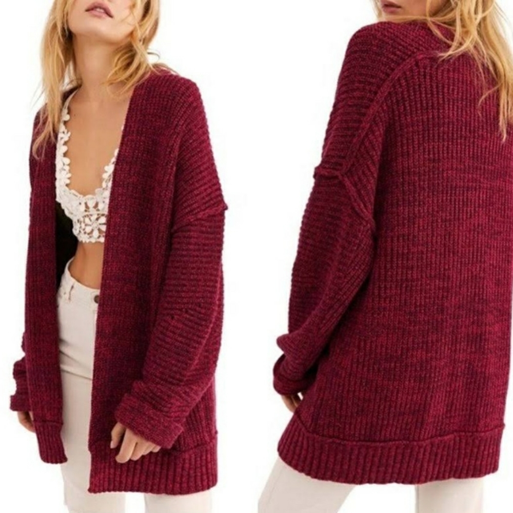 Free People plum blossom combo cardigan - Picture 3 of 7